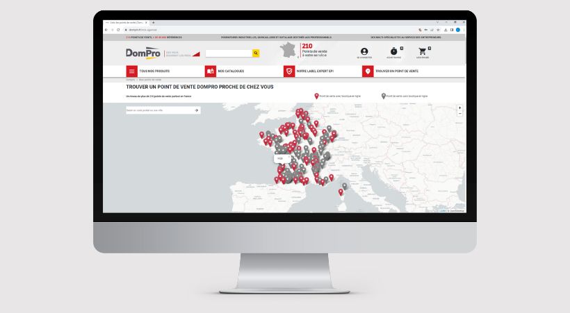 Visuel du site e-commerce dompro.fr